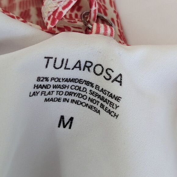 Tularosa Mixed Print Two Sided Maisie One Piece Ruffled Swimsuit Women's Sz M - Picture 11 of 11